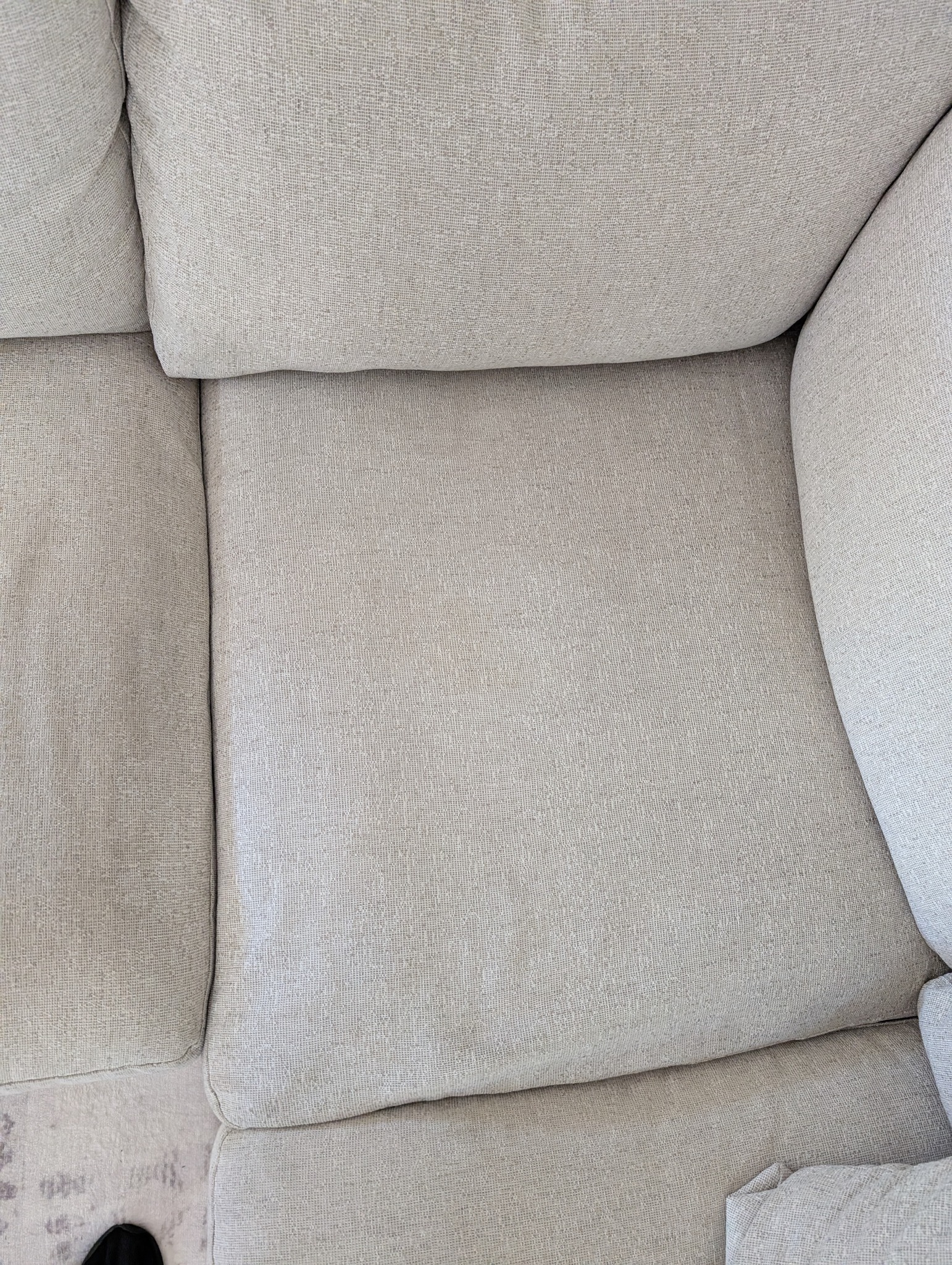 After - upholstery stain removed