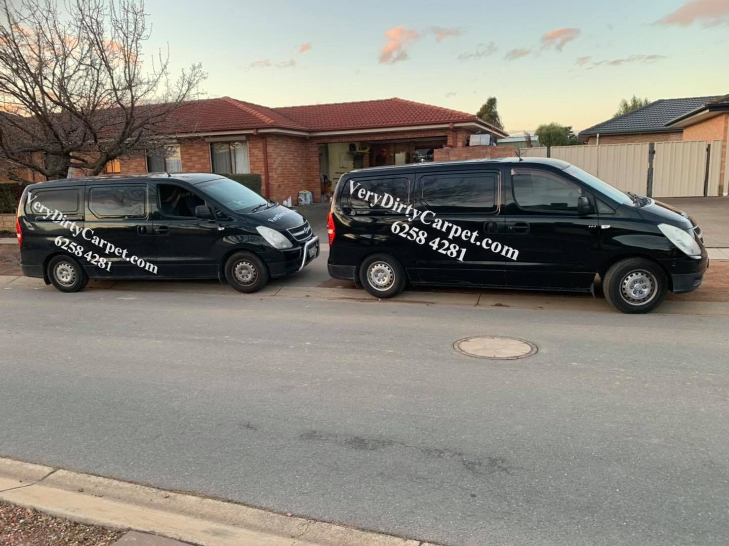 Verydirtycarpet professional cleaning vans in Canberra